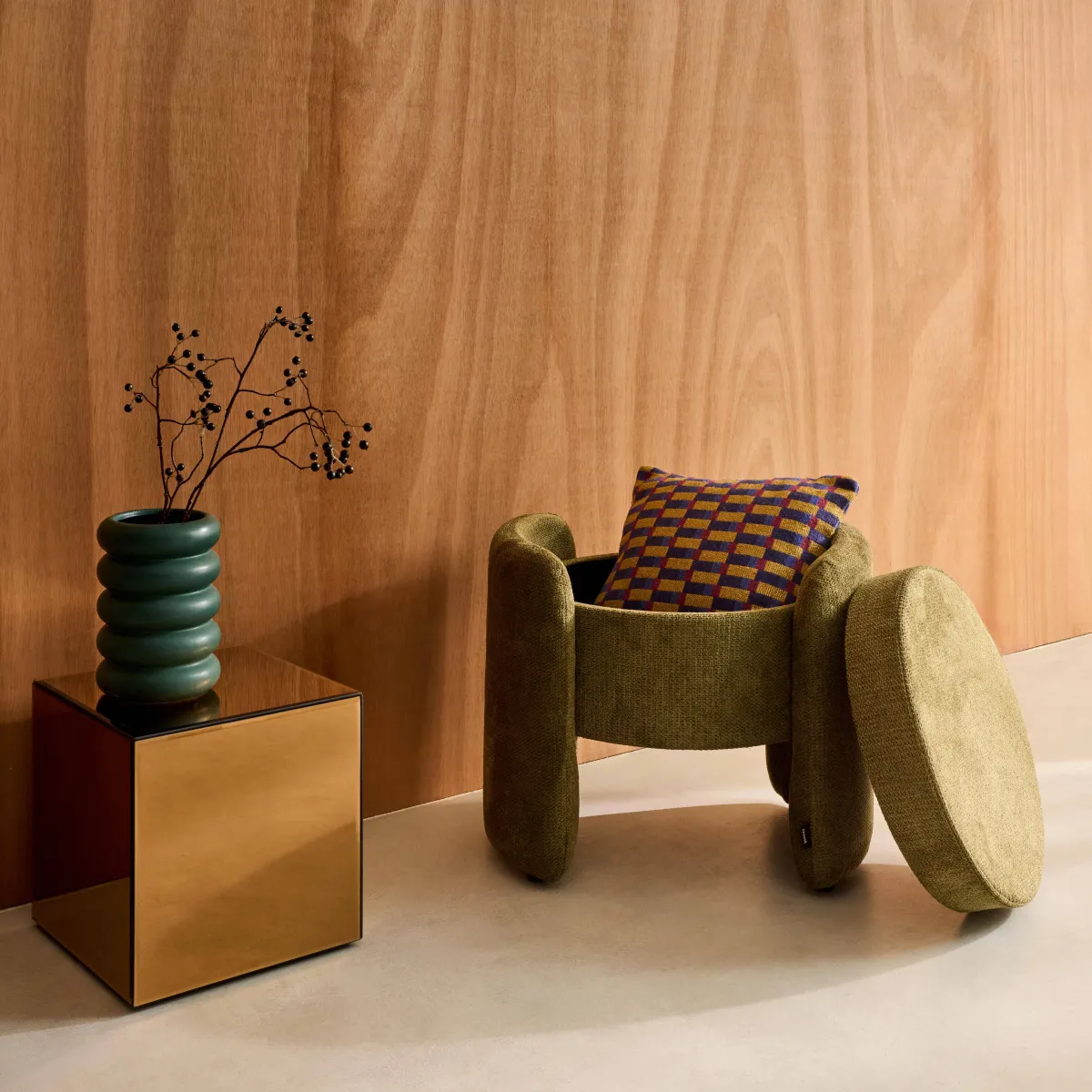 sweeek Pouf contenitore in tessuto