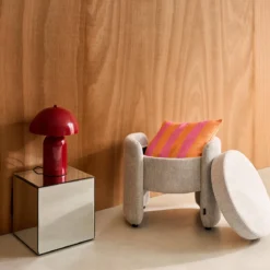 Pouf contenitore in tessuto