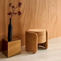 Pouf contenitore in tessuto