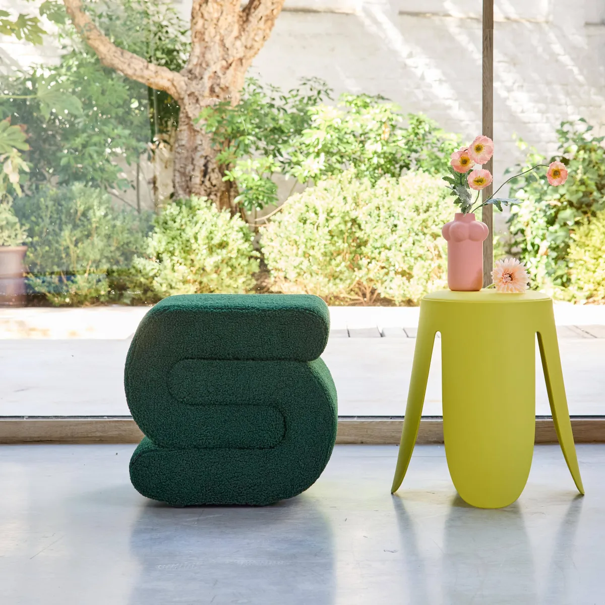 sweeek Pouf in bouclé