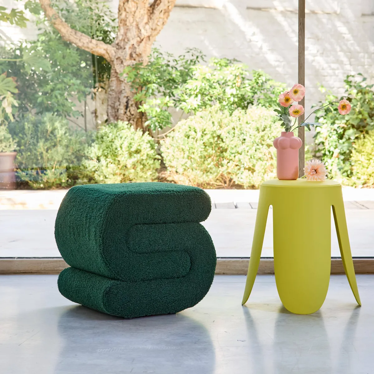 sweeek Pouf in bouclé