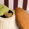 sweeek Pouf per bambini a fungo con contenitore