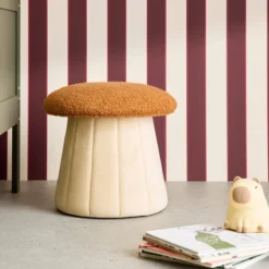 sweeek Pouf per bambini a fungo con contenitore