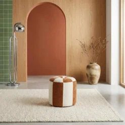 Pouf per bambini in tessuto ciniglia