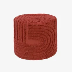 sweeek Pouf rotondo in bouclé testurizzato