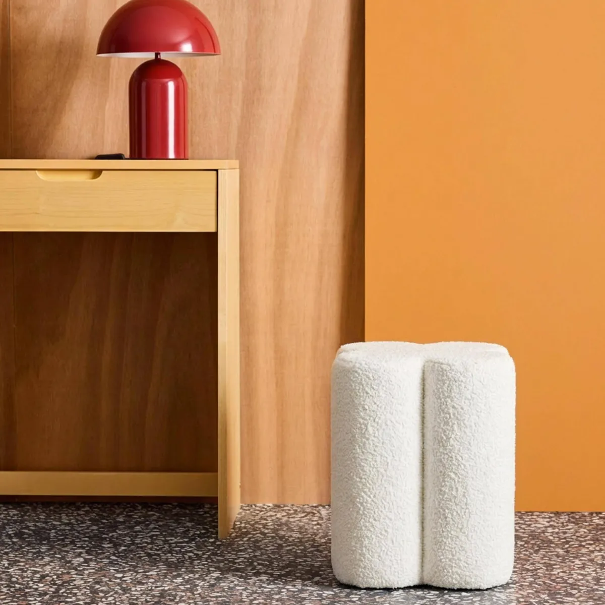 sweeek Pouf trifoglio in bouclé