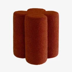 Pouf trifoglio in bouclé