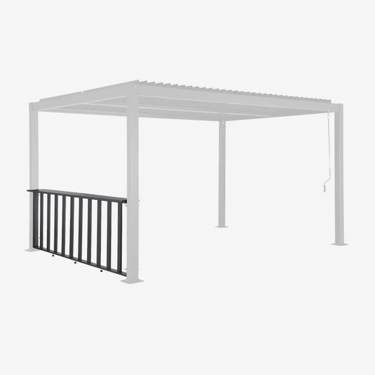 sweeek Ringhiera bassa 3m in alluminio per pergola bioclimatica