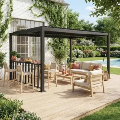 sweeek Ringhiera bassa 3m in alluminio per pergola bioclimatica