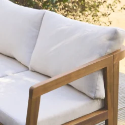 sweeek Salotto da giardino angolare in acacia, 5 posti