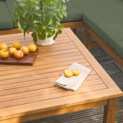 sweeek Salotto da giardino angolare in acacia, 5 posti