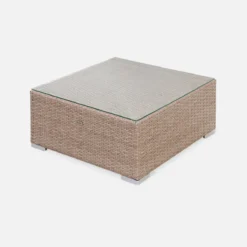 sweeek Salotto da giardino angolare in resina intrecciata, 5 posti