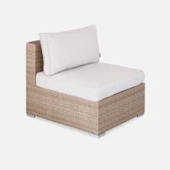 sweeek Salotto da giardino angolare in resina intrecciata, 5 posti