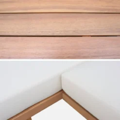 sweeek Salotto da giardino angolare in legno di acacia, 7 posti