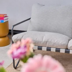 sweeek Salotto da giardino con tavolo in metallo, 4 posti
