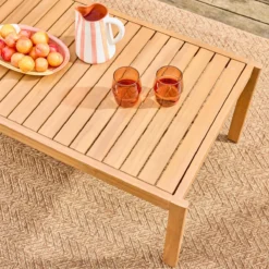 sweeek Salotto da giardino in acacia e corde, 5 posti