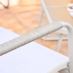 sweeek Salotto da giardino in acciaio, 4 posti