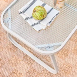 sweeek Salotto da giardino in acciaio, 4 posti