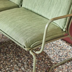 sweeek Salotto da giardino in acciaio, vetro e textilene, 4 posti
