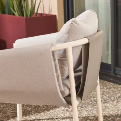 sweeek Salotto da giardino in acciaio, 4 posti