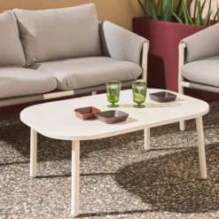 sweeek Salotto da giardino in acciaio, 4 posti