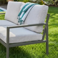 sweeek Salotto da giardino in alluminio, 4 posti