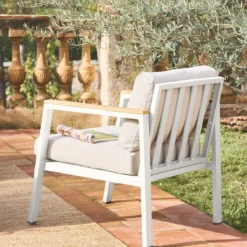 sweeek Salotto da giardino in alluminio e polipropilene, 4 posti