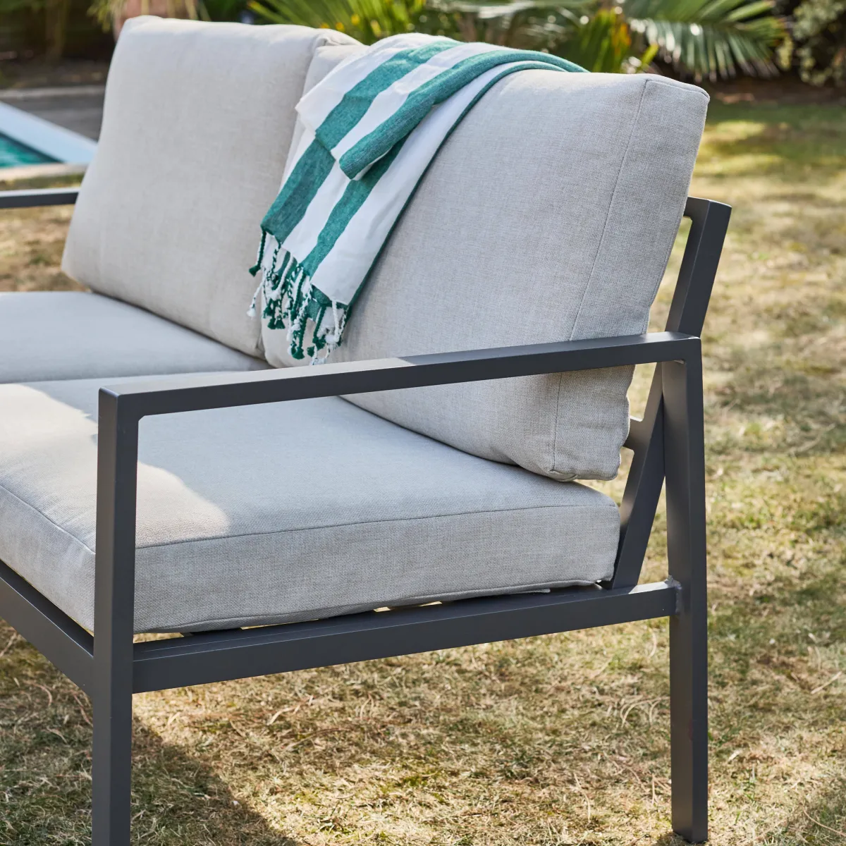 sweeek Salotto da giardino in alluminio, 4 posti