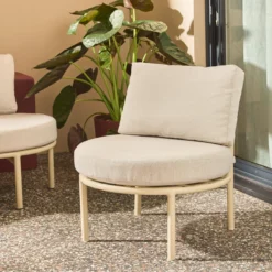 sweeek Salotto da giardino in alluminio e tessuto, 4 posti