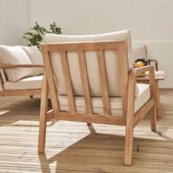 sweeek Salotto da giardino in legno di acacia, 4 posti