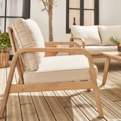 sweeek Salotto da giardino in legno di acacia, 4 posti