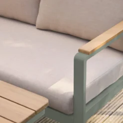 sweeek Salotto da giardino in legno di acacia e alluminio, 8 posti
