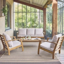 sweeek Salotto da giardino in legno di acacia, 5 posti