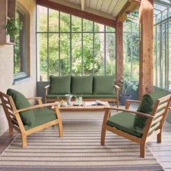 sweeek Salotto da giardino in legno di acacia, 5 posti