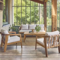 sweeek Salotto da giardino in legno di acacia, 5 posti