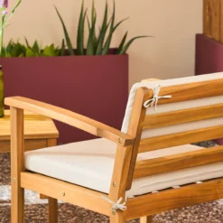 sweeek Salotto da giardino in legno di acacia, 4 posti