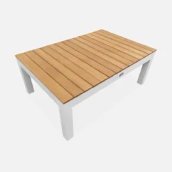 sweeek Salotto da giardino in legno di eucalipto e alluminio, 5 posti