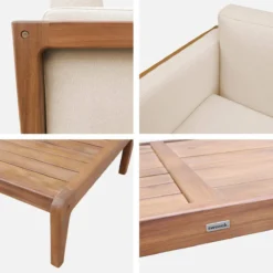 sweeek Salotto da giardino in legno di acacia, 4 posti