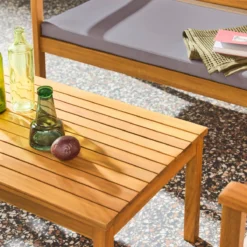sweeek Salotto da giardino in legno di acacia, 4 posti