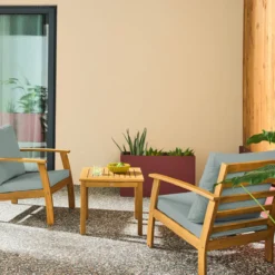 sweeek Salotto da giardino in legno di acacia, 2 posti