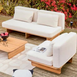 sweeek Salotto da giardino in legno di acacia, 4 posti
