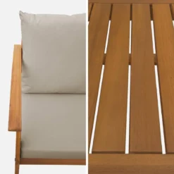 sweeek Salotto da giardino in legno, 4 posti