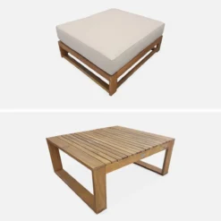 sweeek Salotto da giardino in legno, 5 posti