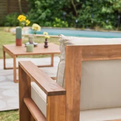sweeek Salotto da giardino in legno, 5 posti