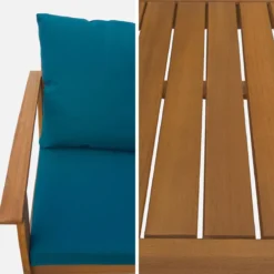 sweeek Salotto da giardino in legno, 4 posti
