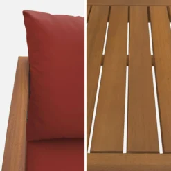 sweeek Salotto da giardino in legno, 4 posti