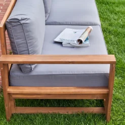 sweeek Salotto da giardino in legno, 5 posti