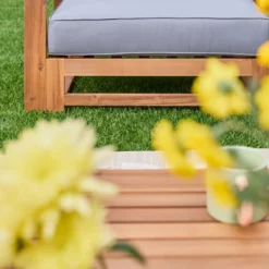 sweeek Salotto da giardino in legno, 5 posti
