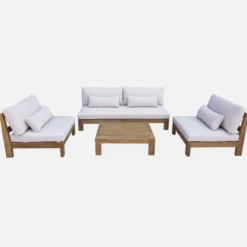 sweeek Salotto da giardino in legno, 5 posti