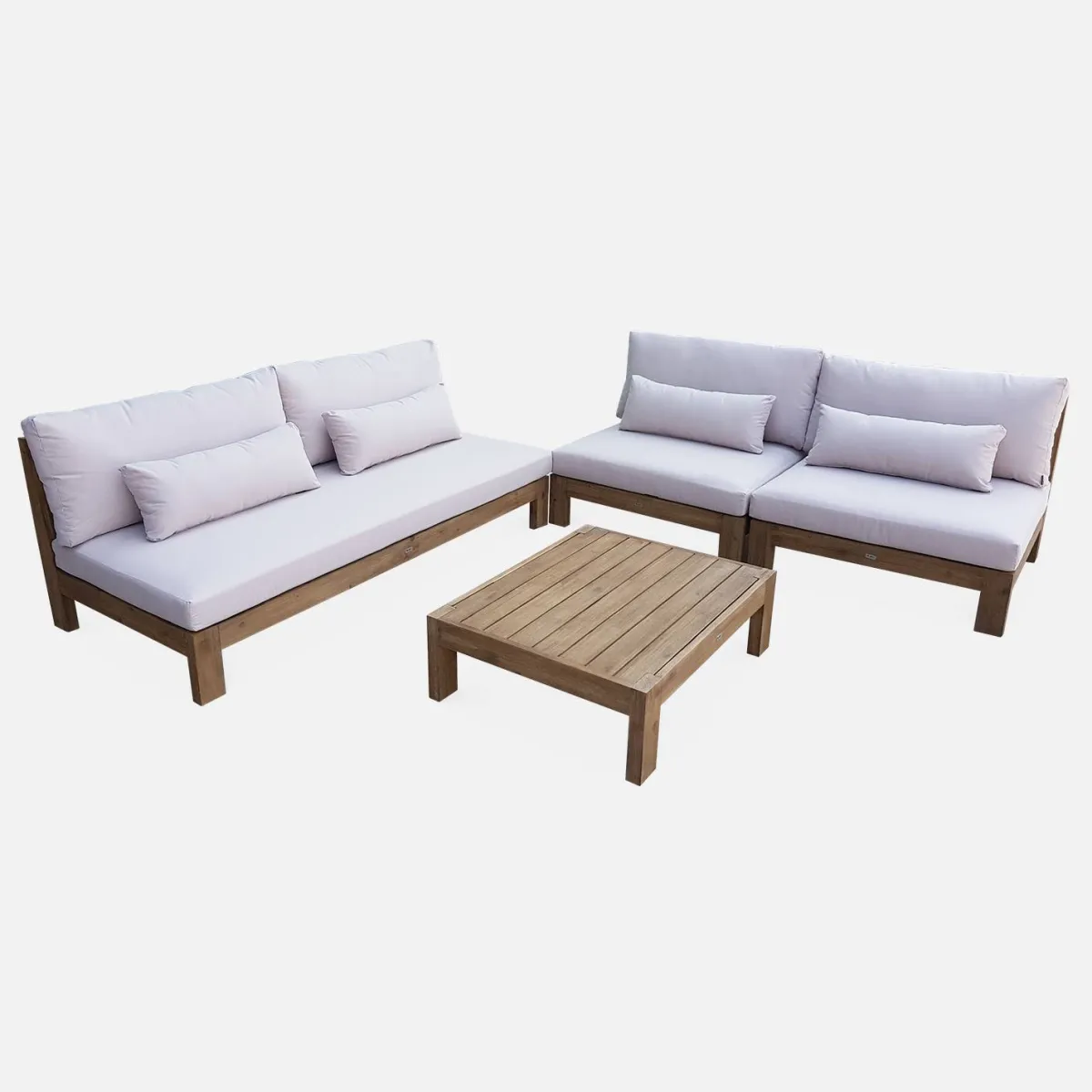 sweeek Salotto da giardino in legno, 5 posti